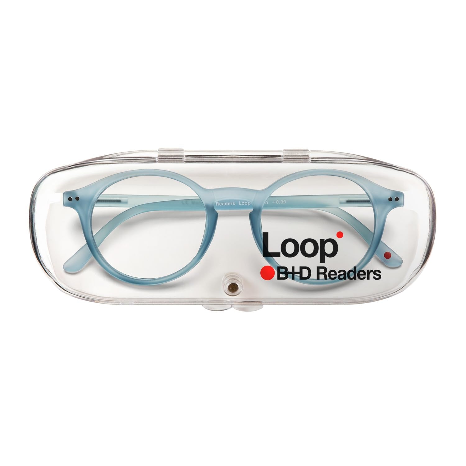 Blue Light Bloking Reader Glasses Loop Readers PC Soft Touch Blue Color - +1.50